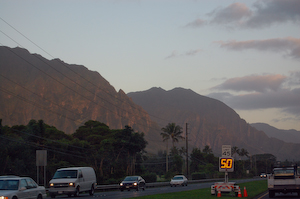 Ko'olau Range looking north inland from Kaneohe